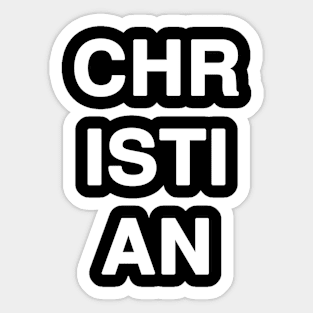 CHRISTIAN Text Typography Sticker